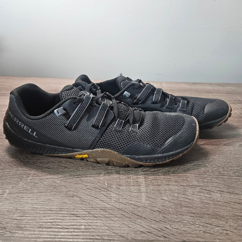 Merrell Trail Glove 6 Mens 11 Black Gum Minimalist Trail Running Shoes J135379